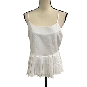 Glam White Cami Tank Chic Size Large NWT